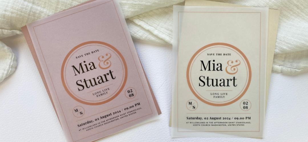 printed vellum cards