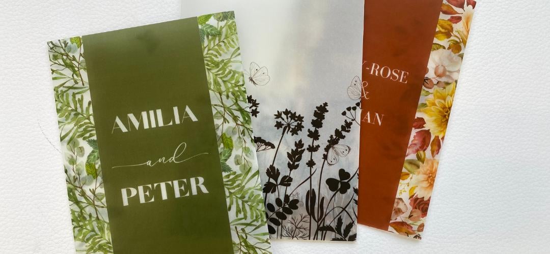 printed vellum wraps