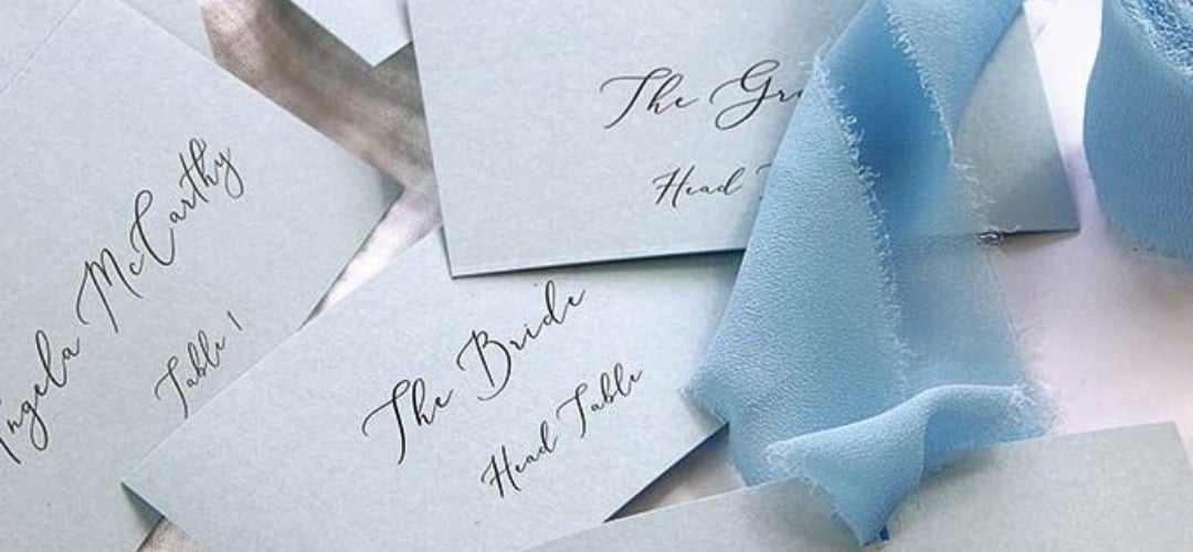Free Template for Flat Wedding Place Cards