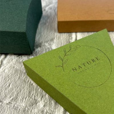 Packaging box prototypes laser cut and etched by LCI Paper