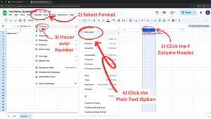 how to format google sheets for zip code zeros - lci paper