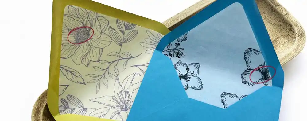 Floral vellum lined envelopes from LCI Paper
