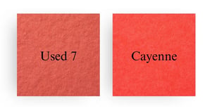 Gmund Used 7 versus Gmund Colors Matt no. 92 Cayenne Red
