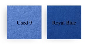 Gmund Used 9 versus Gmund Colors Matt no. 55 Royal Blue