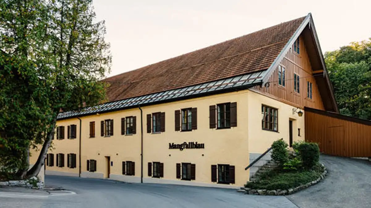 Historic Gmund paper mill in Bavarian Alps
