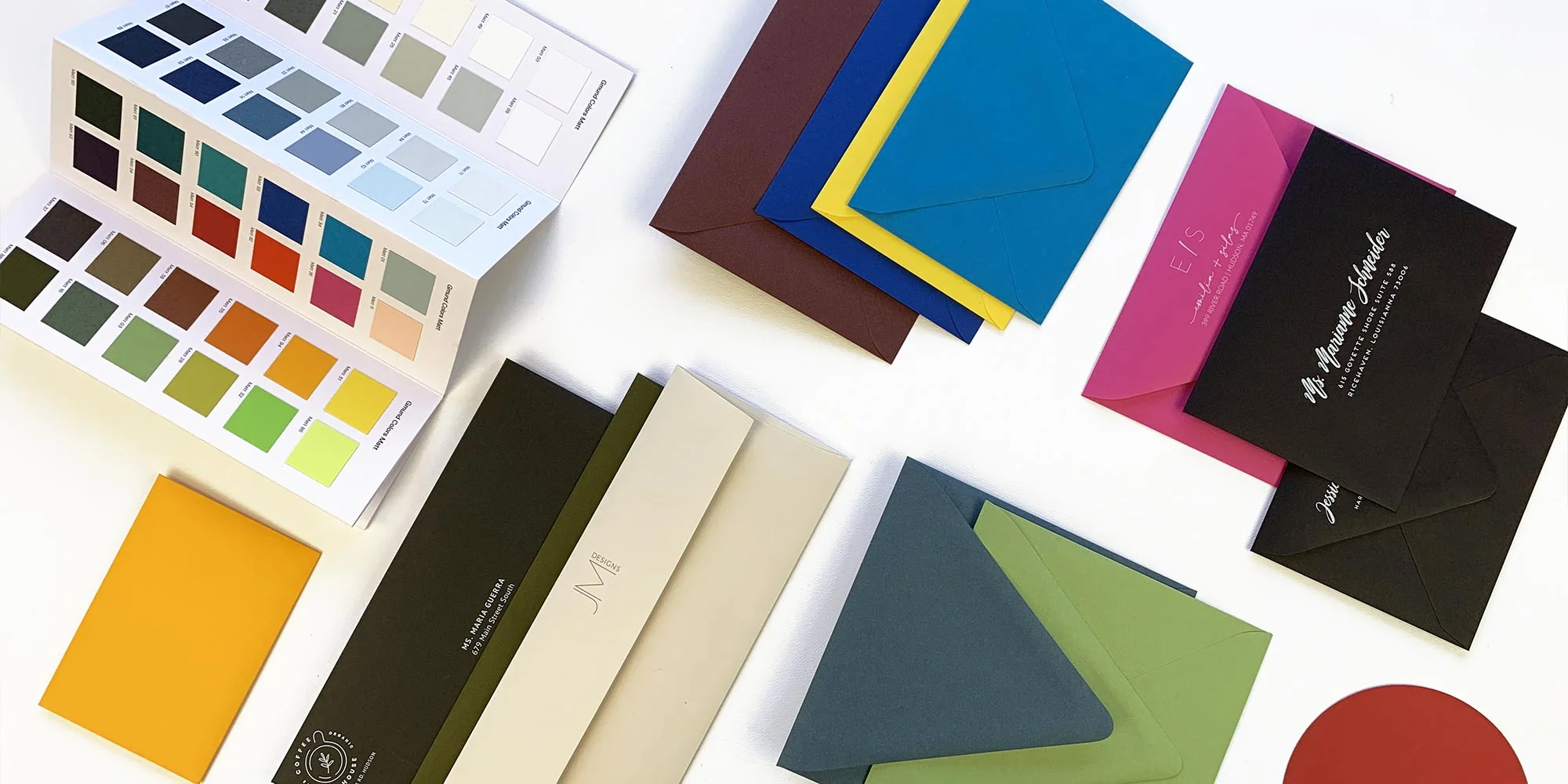 Colorful matte envelopes from LCI Paper | Order blank or printed