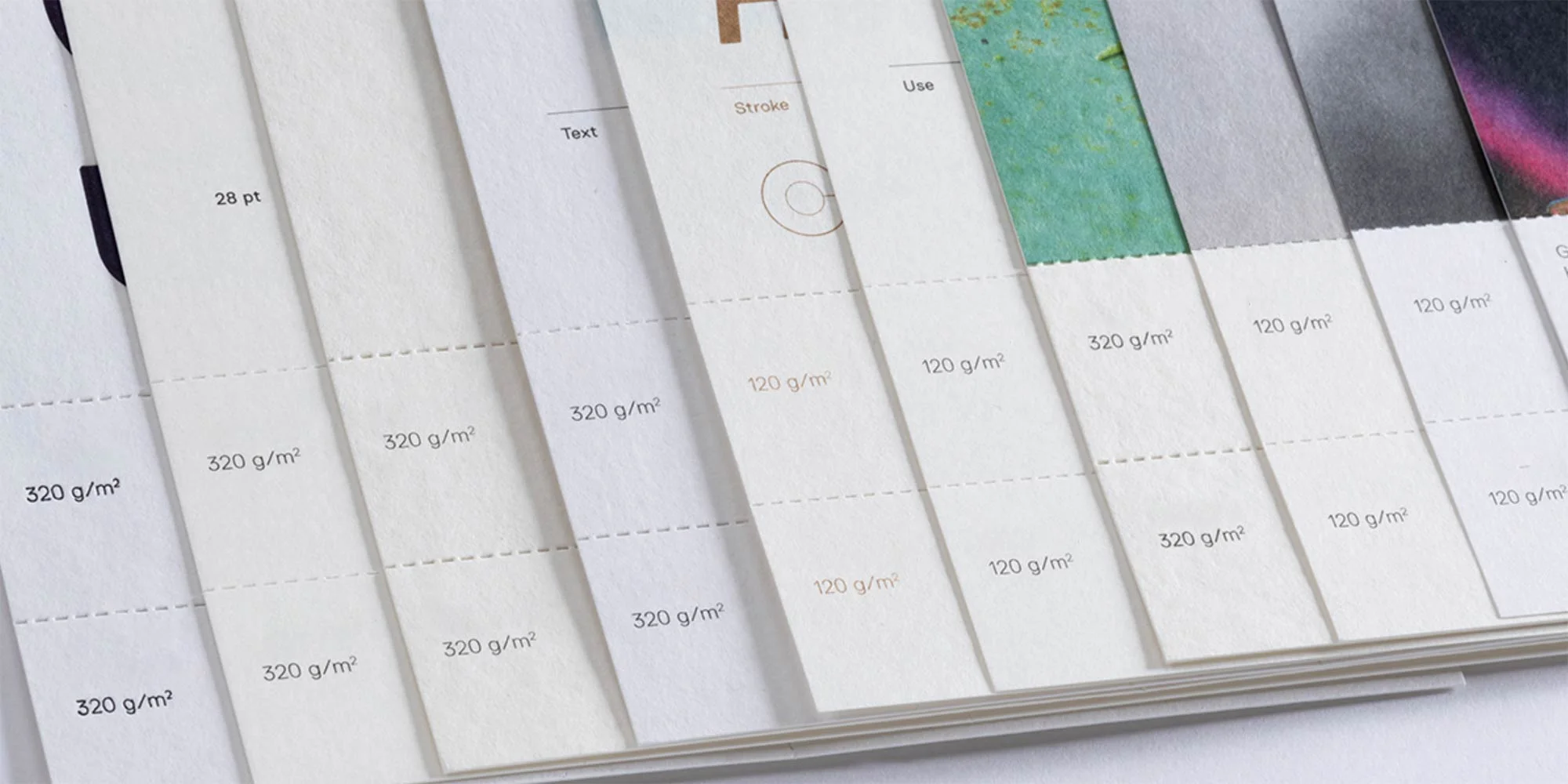 paper weight swatchbook from LCI Paper